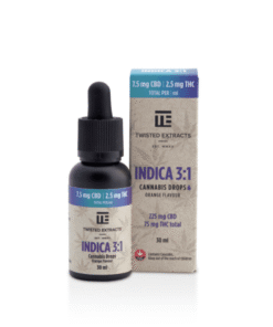 Twisted Extracts Oil Drops Indica 31 – Orange (225mg CBD + 75mg THC – 30ml)