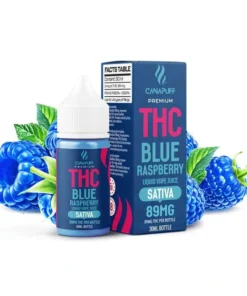 CanaPuff Blue Raspberry 89mg THC – Liquid, 30 ml UK